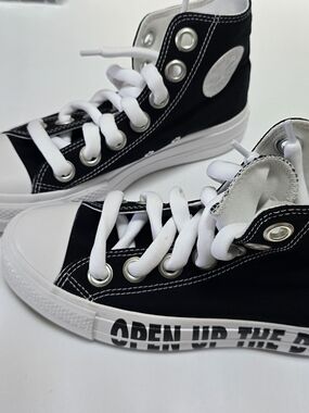 Eilish x Converse Chuck Taylor Shoes Black / White "OPEN UP THE DOOR"